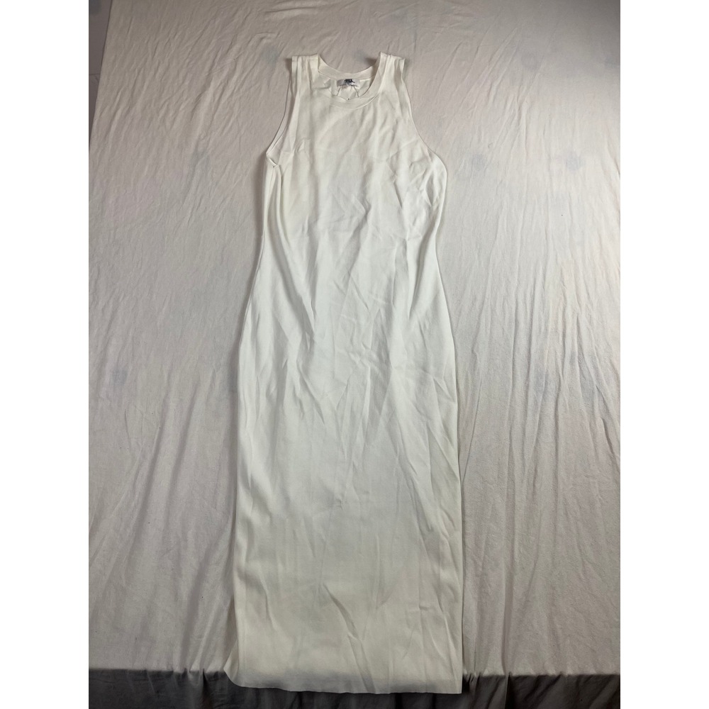 True Decadence Tall White Sleeveless Open‎ Back Knit Maxi Dress Size 18